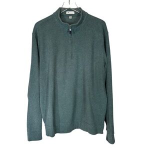 PETER MILLAR Men's XL Green 1/4 Zip Pullover Long Sleeve Shirt